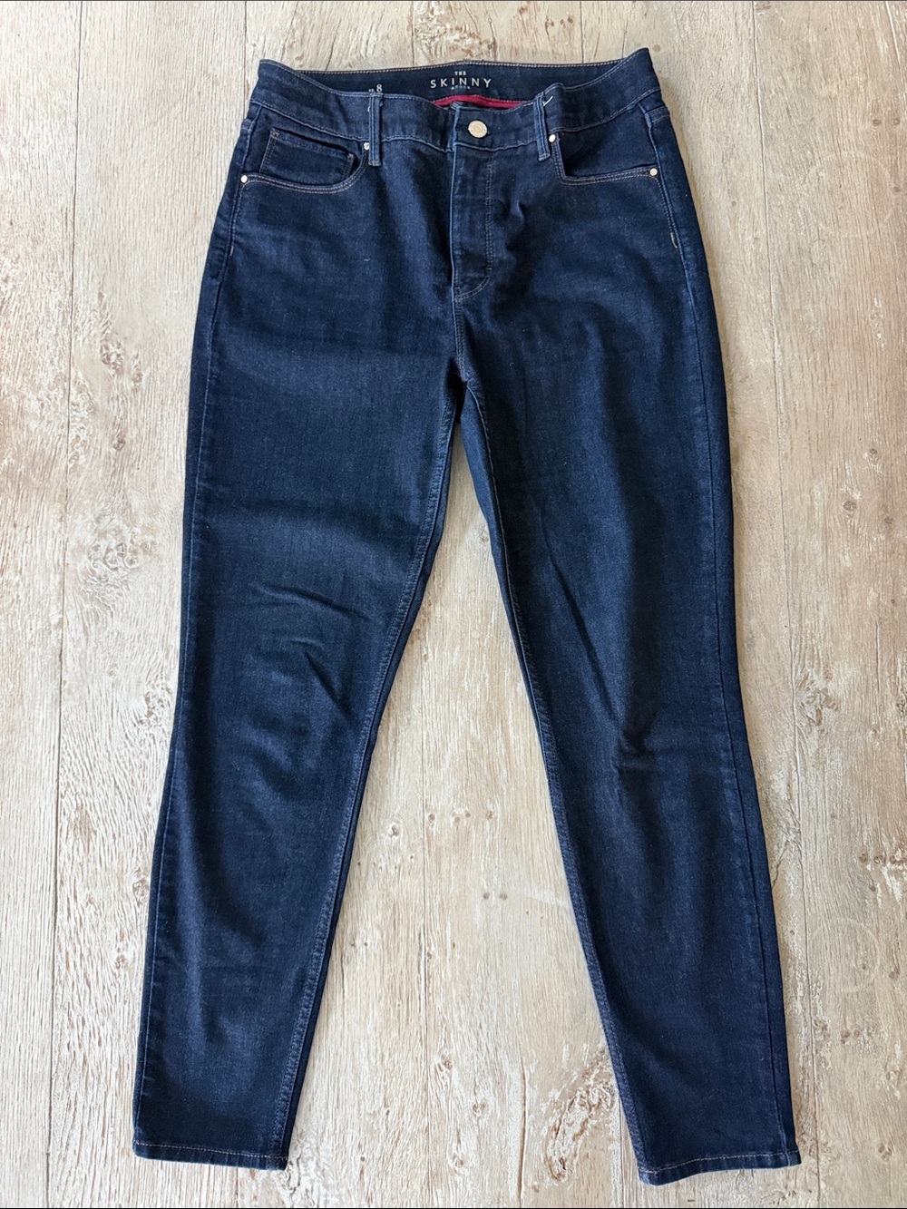 WHBM Skinny Ankle Jeans Dark Blue Stretch Denim sz 8
